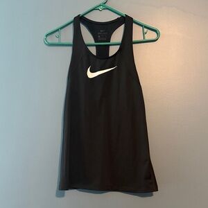 Nike Black Racerback Tank with White Swoosh